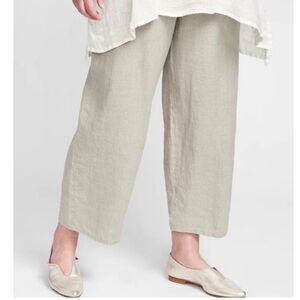 FLAX linen flood pants natural